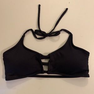 Midori black bikini top in black size small